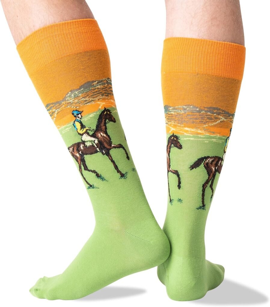 Hot Sox Mens Fun Famous Paintings Crew Socks-1 Pair Pack-Cool  Artistic Gifts