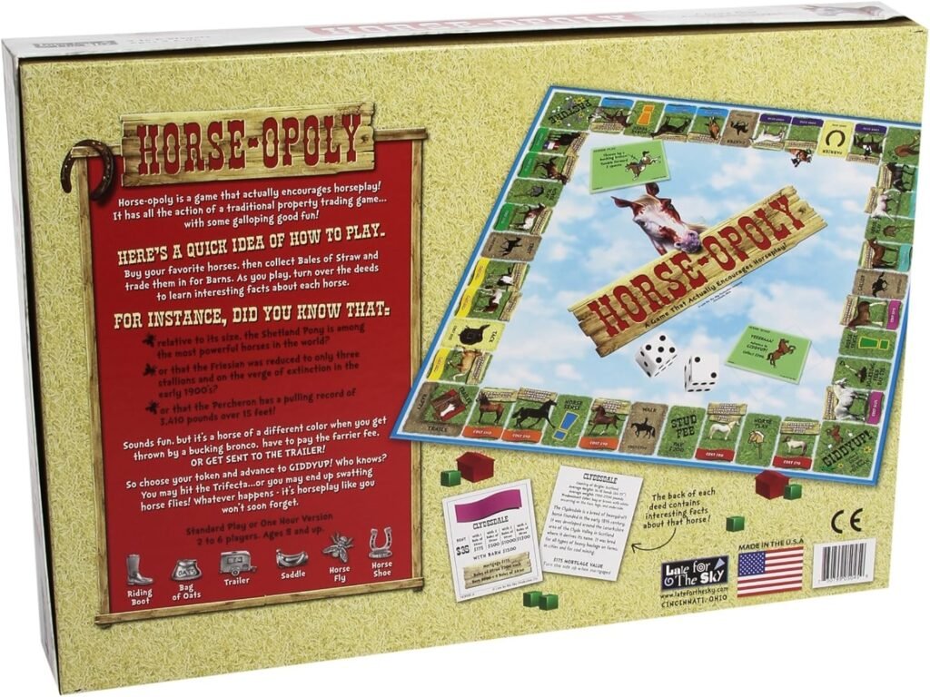 Late for the Sky Horse-Opoly Board Game by Late For The Sky