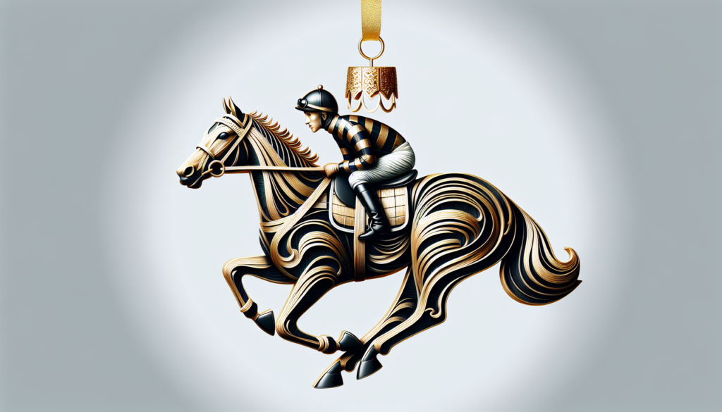 Striped Jockey Ornament