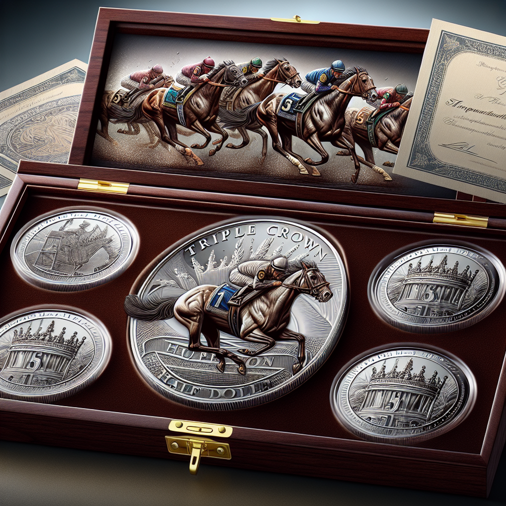 Triple Crown Winners Thoroughbred Horse Racing JFK Half Dollar U.S. 13-Coin Full Set with Certificate  Deluxe Box